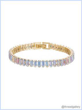 AAA CZ Tennis Bracelet Bangle 4-Prong Setting Link Style